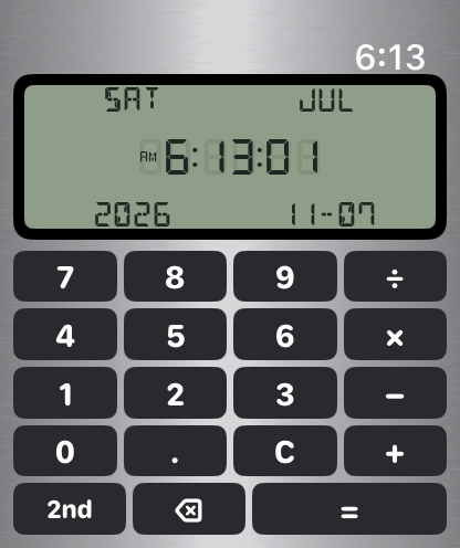 Calculator face
