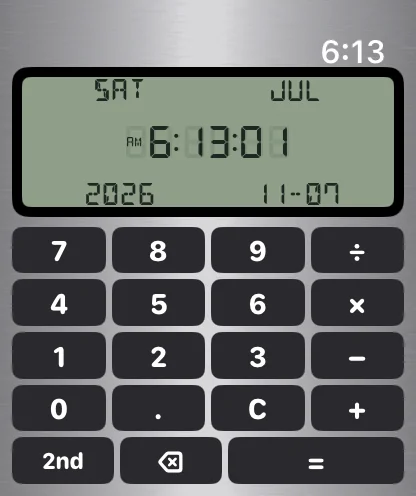 LCD-84 calculator watch face