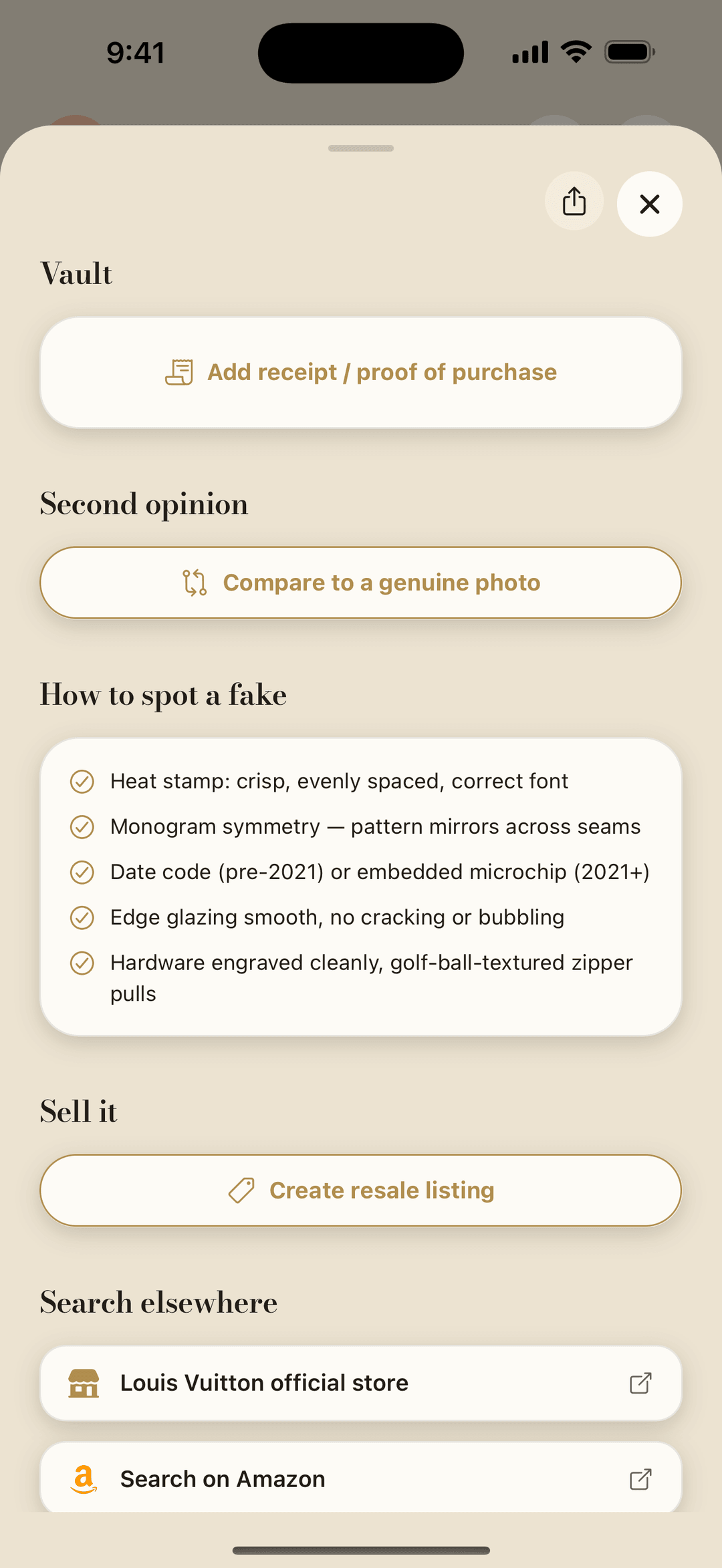 How to spot a fake — brand-specific checklist