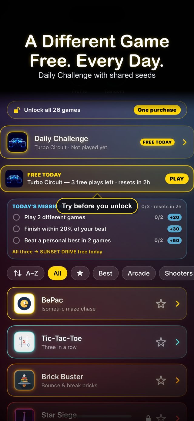 A different game free every day