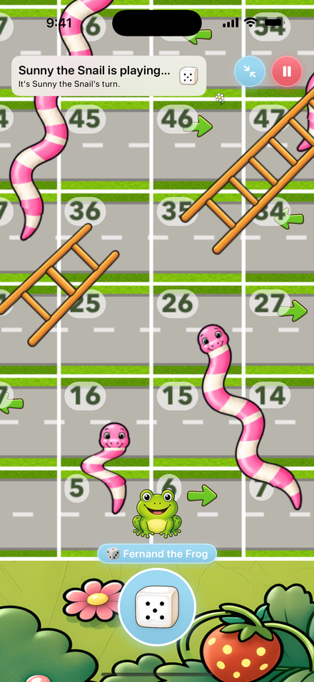 Gameplay on the garden board
