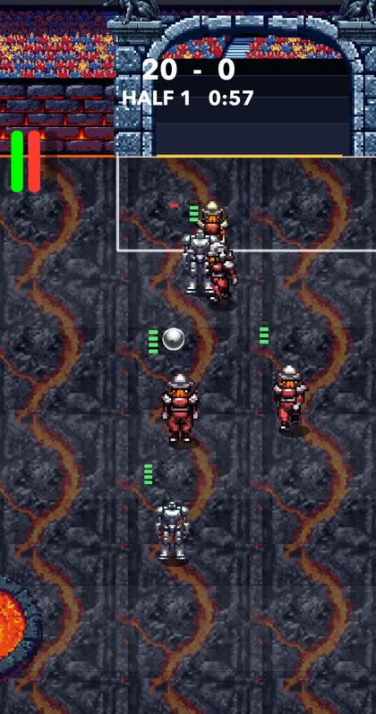 The inferno hall with a flame pool burning